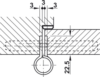 Scharnier voor utiliteitsbouw, StarTec DHB 1120, voor stompe deuren voor de utiliteitsbouw tot 120 kg