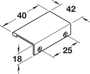 Meubelgrepen, kantgreep van aluminium