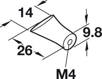 Meubelknoppen, van zink-aluminiumlegering, rond, facet