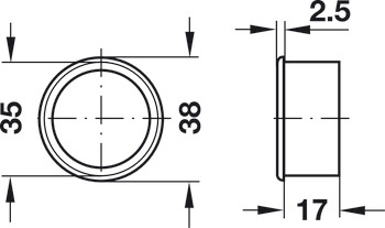 Ventilatiering, kunststof, wit