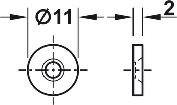 Magneetsluiting, houdkracht 1,8 kg, voor 9 mm boorgat