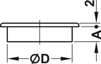 Kabeldoorvoer, rond, zonder deksel, diameter 12, 20 en 35 mm