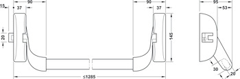 Paniekdeurslot, PED 200, conform EN 1125, Startec, met wisselfunctie