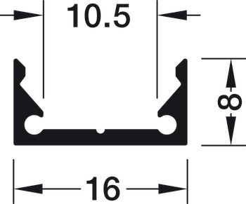 Opbouwprofiel, Curve profiel 4104 voor ledstrips 8 mm