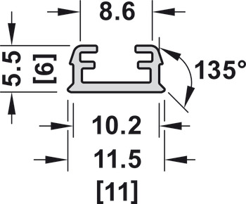 Inbouwprofiel, Häfele Loox5, profiel 1109