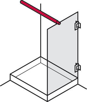 Stabiliseringsstang, voor douchewanden 90°