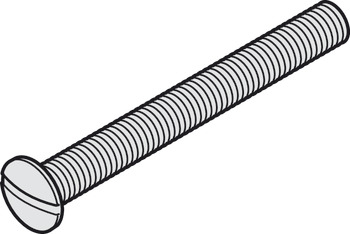 Metaalschroef, M4, sleufkop, bolverzonken kop