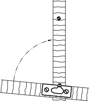 Radiatorklepbeslag, messing, voor radiatorbekleding