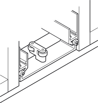 Beslag voor draaischuifdeuren, Hawa Concepta III 25/35 Push