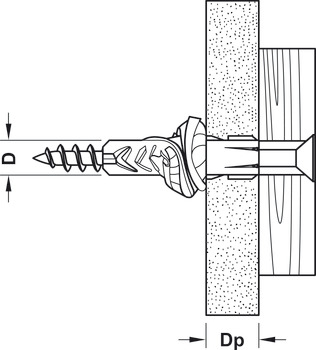 Universele plug, fischer UX, zonder rand, kunststof