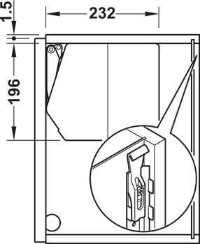 Klapbeslag, Häfele Free flap 3.15 E (elektrisch)