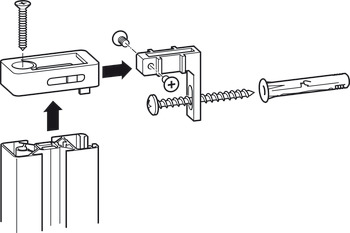 Wandaansluiting, Häfele Versatile voor wandmontage