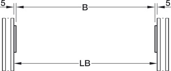 Adapterplaat, Häfele Versatile voor frameconstructie