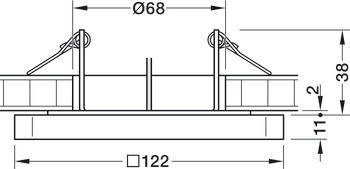 Plafond-Opbouwverlichtingen, Nimbus module Q 36 Connect ON 24 V multiwit